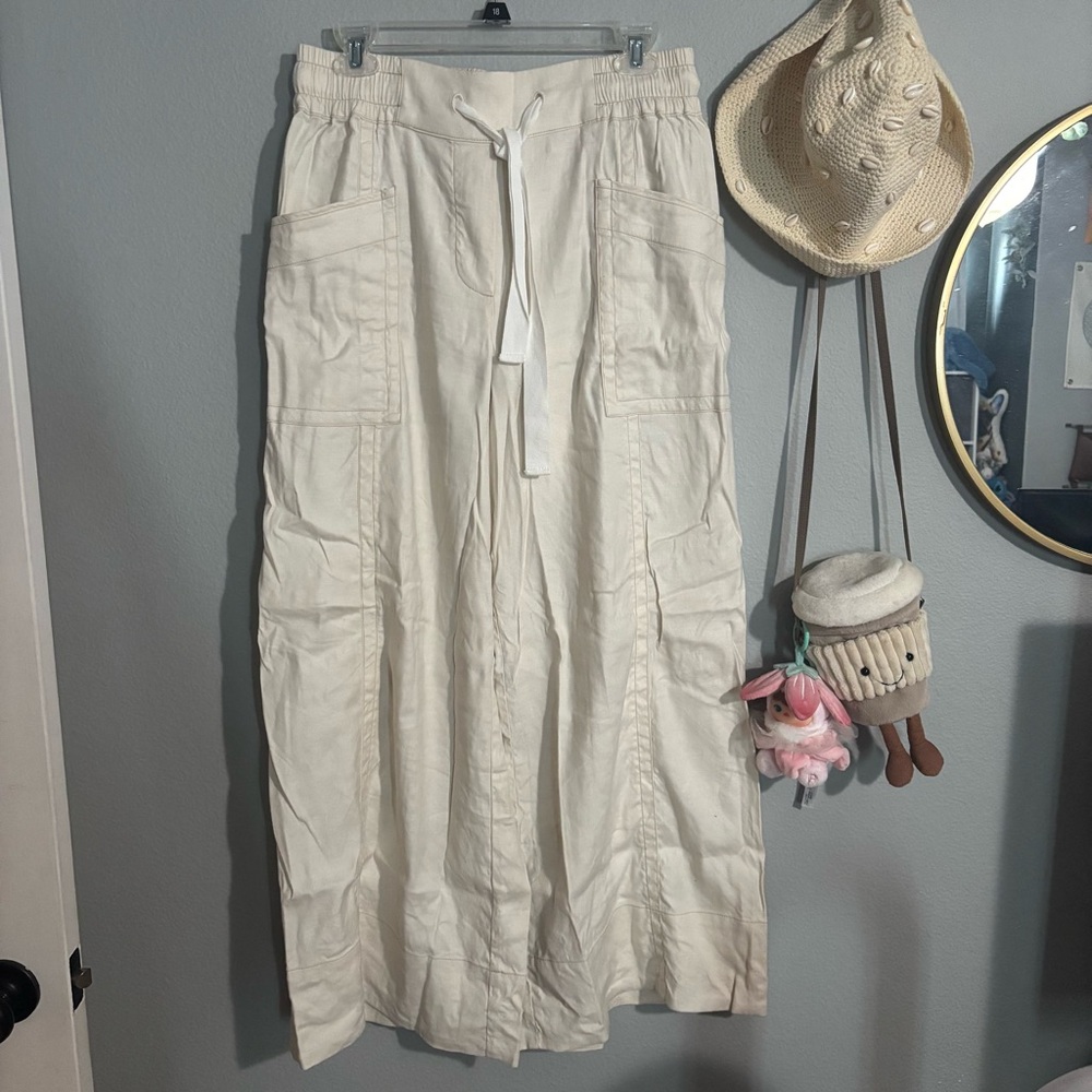 wide - leg linen pant
